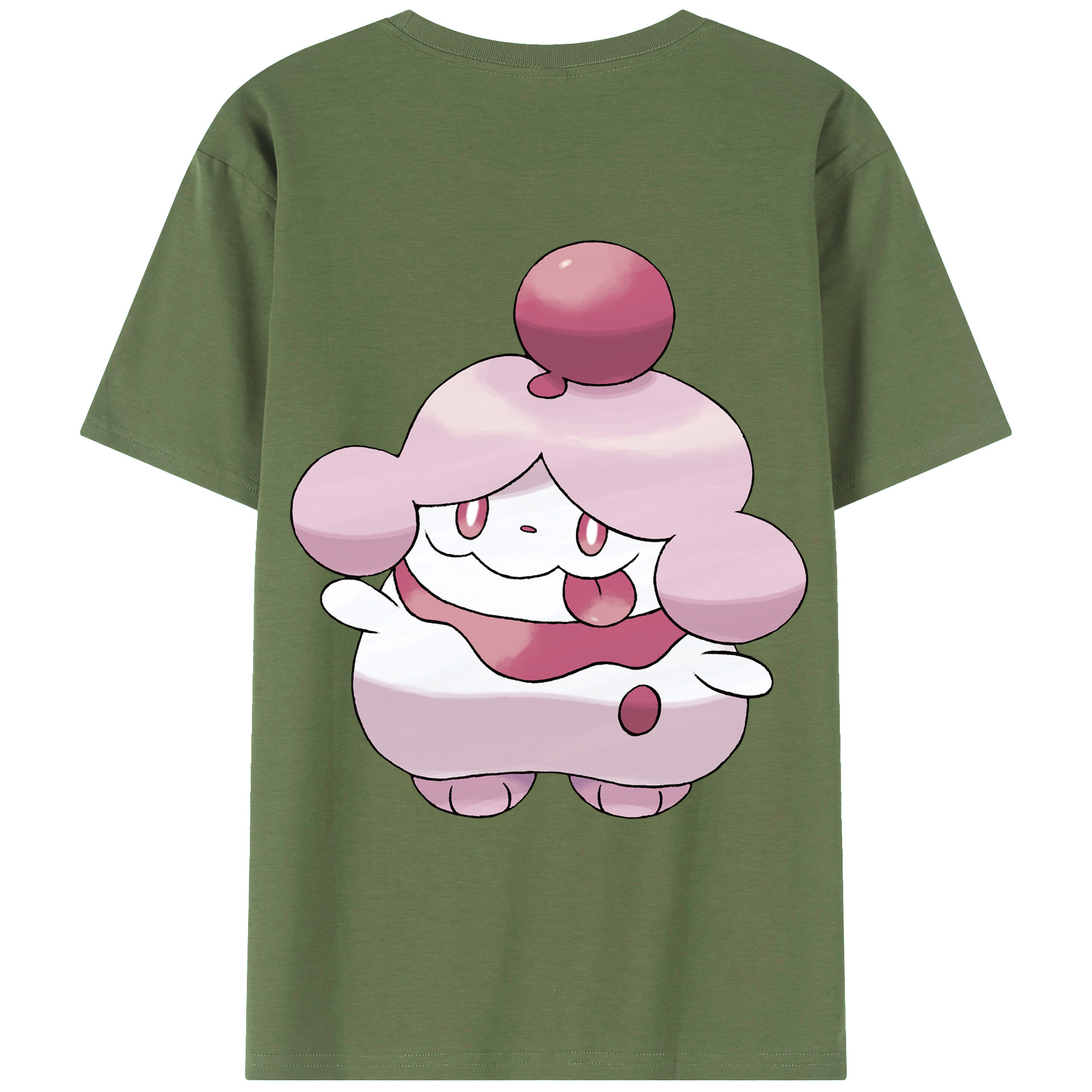 （画像用） ポケットモンスター Pokémon 綿100％ メンズ半袖Tシャツ（バックプリント） 通気性